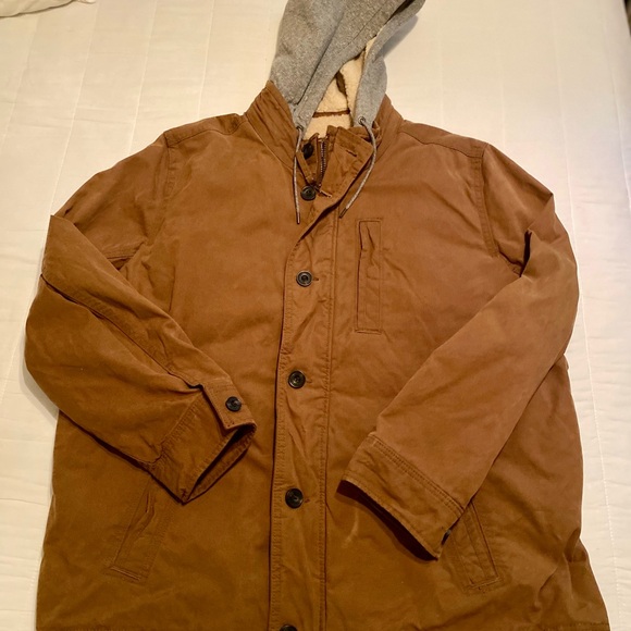 American Eagle Outfitters Brown Hooded Jacket - Picture 1 of 4
